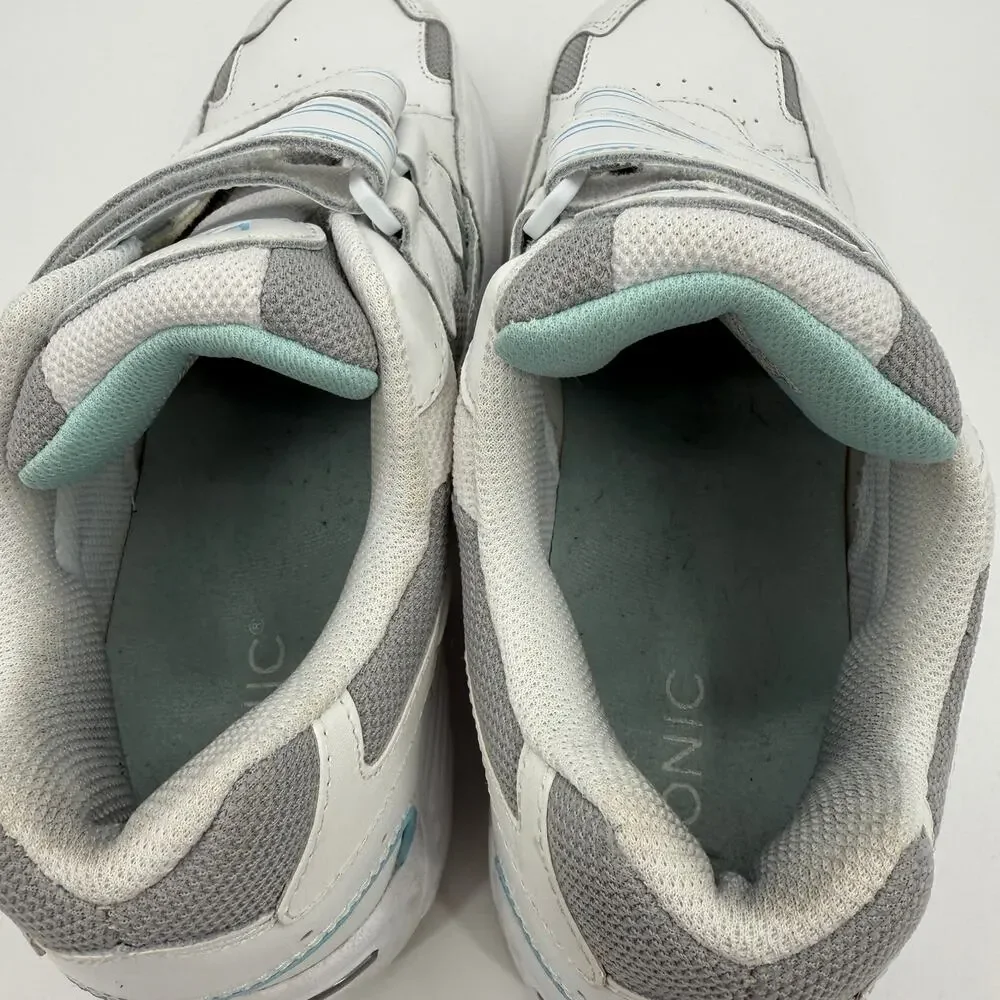 VIONIC Tabi Leather Comfort Shoe Womens Size 10 Hook Loop Casual Support Sneaker